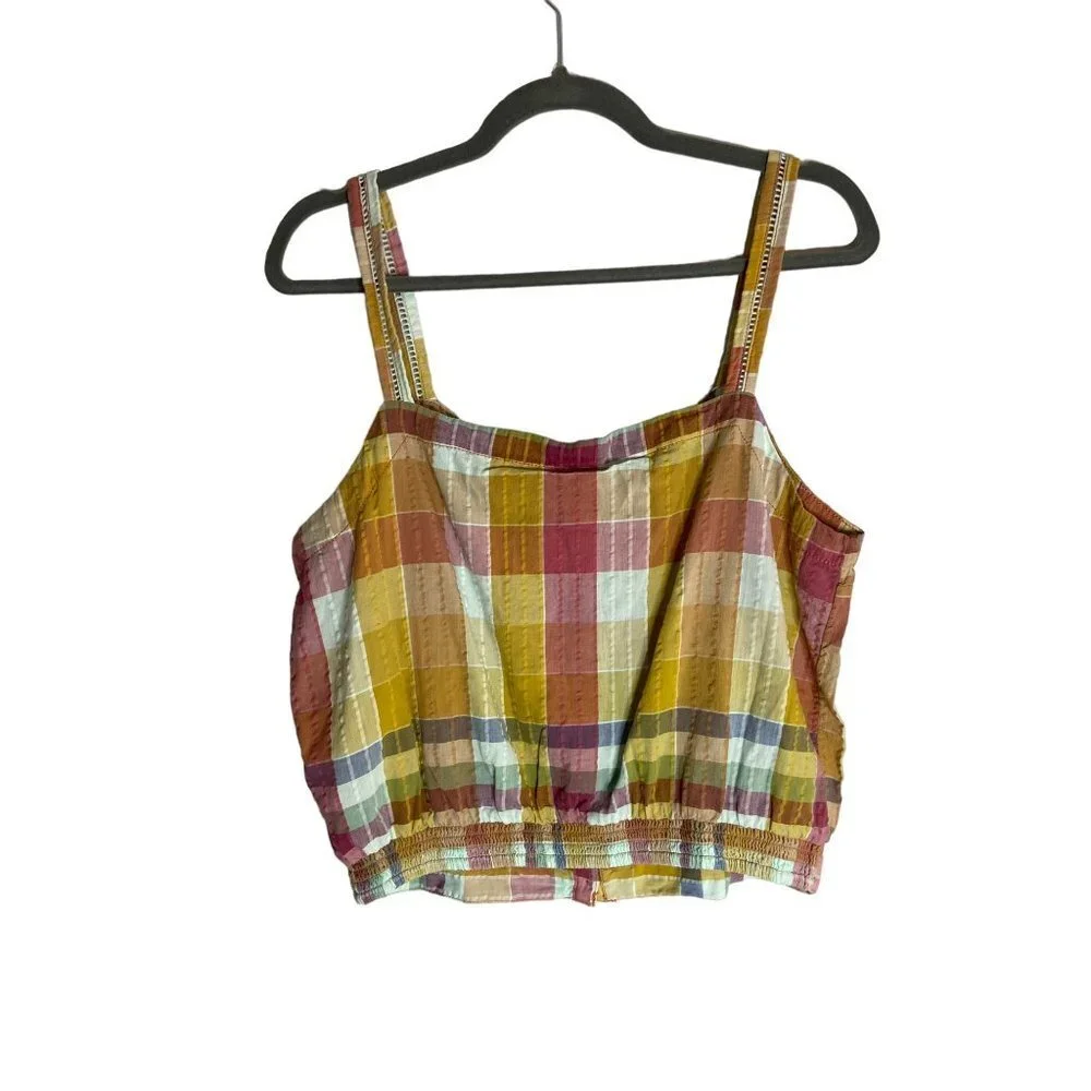 NWT Anthropologie Pilcro Plaid Tank Top-sz 12 - Picture 6 of 13